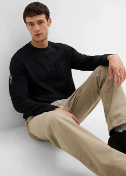 Best Sweatshirt mit Brusttasche aus Bio-Baumwolle Herren Große Größen|Sweat