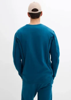 Herren bonprix Große Größen|Sportbekleidung|Sweatshirt mit Kontrastdetails aus reiner Baumwolle