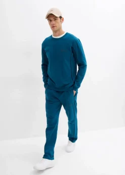 Herren bonprix Große Größen|Sportbekleidung|Sweatshirt mit Kontrastdetails aus reiner Baumwolle