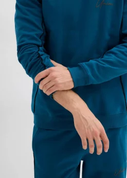 Herren bonprix Große Größen|Sportbekleidung|Sweatshirt mit Kontrastdetails aus reiner Baumwolle