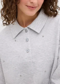 Damen bonprix Zweiteiler & Sets|Sweat|Sweatshirt mit Nieten