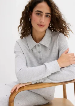 Damen bonprix Zweiteiler & Sets|Sweat|Sweatshirt mit Nieten