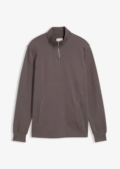 Herren bonprix Sweat|Sportbekleidung|Sweatshirt mit praktischen Taschen und geradem Saum aus reiner Bio-Baumwolle