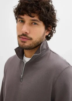 Herren bonprix Sweat|Sportbekleidung|Sweatshirt mit praktischen Taschen und geradem Saum aus reiner Bio-Baumwolle