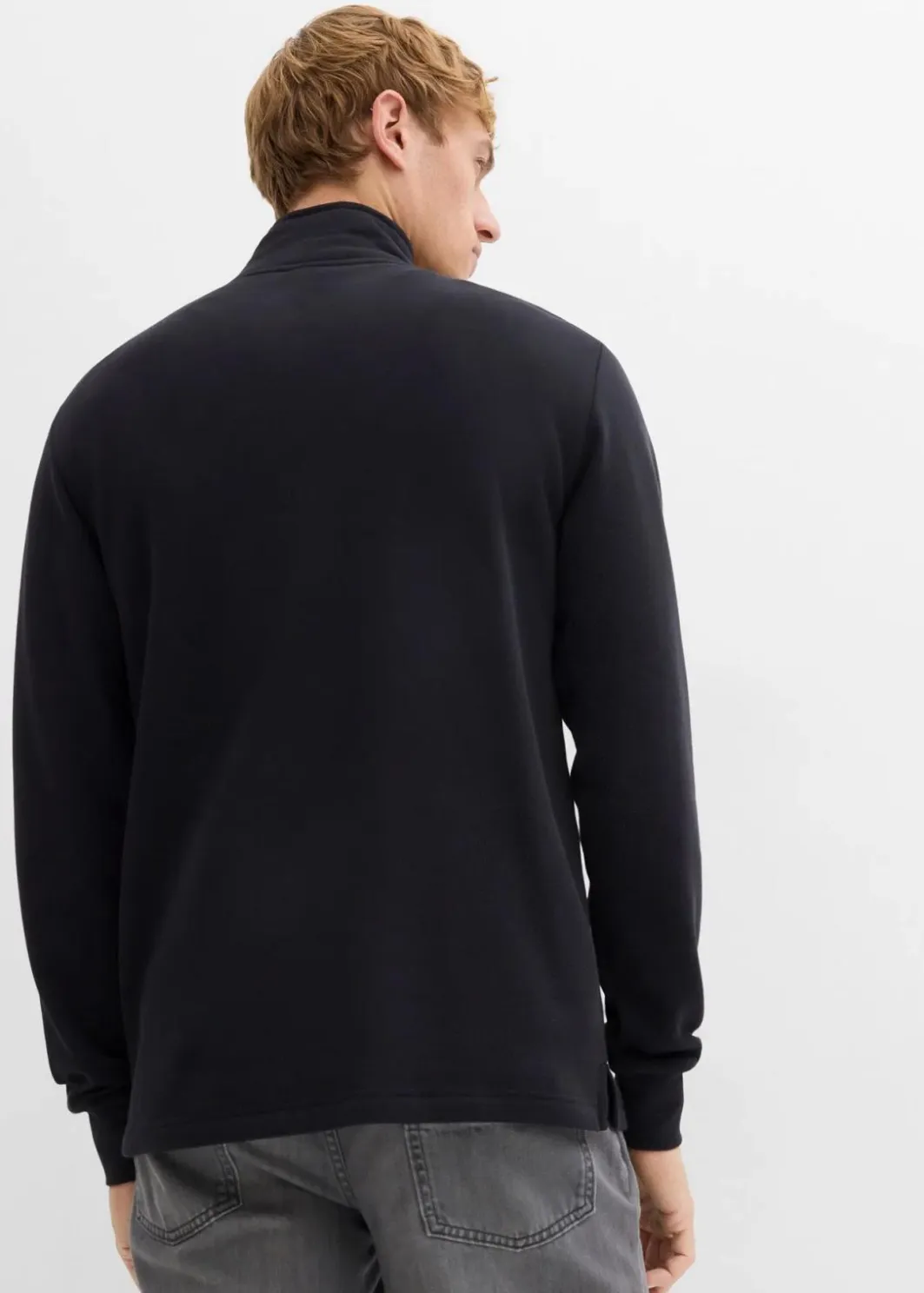 Herren bonprix Große Größen|Basics|Sweatshirt mit praktischen Taschen und geradem Saum aus reiner Bio-Baumwolle