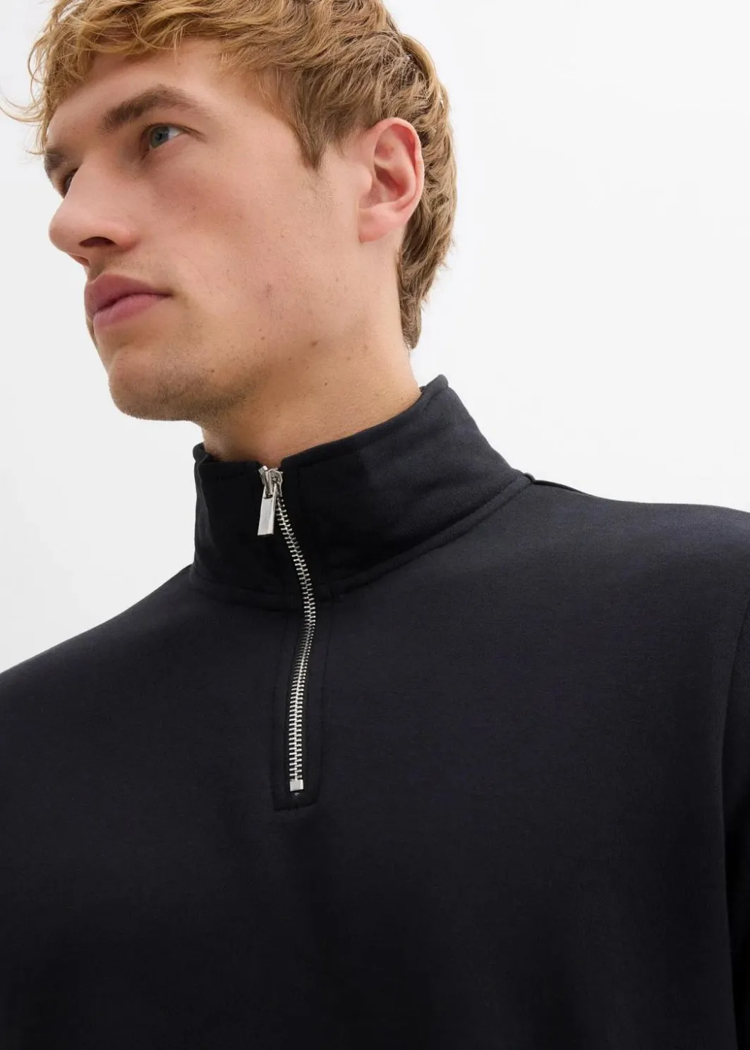 Herren bonprix Große Größen|Basics|Sweatshirt mit praktischen Taschen und geradem Saum aus reiner Bio-Baumwolle