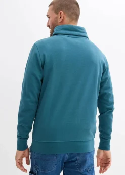 Clearance Sweatshirt mit Schalkragen aus reiner Bio-Baumwolle Herren Große Größen|Basics