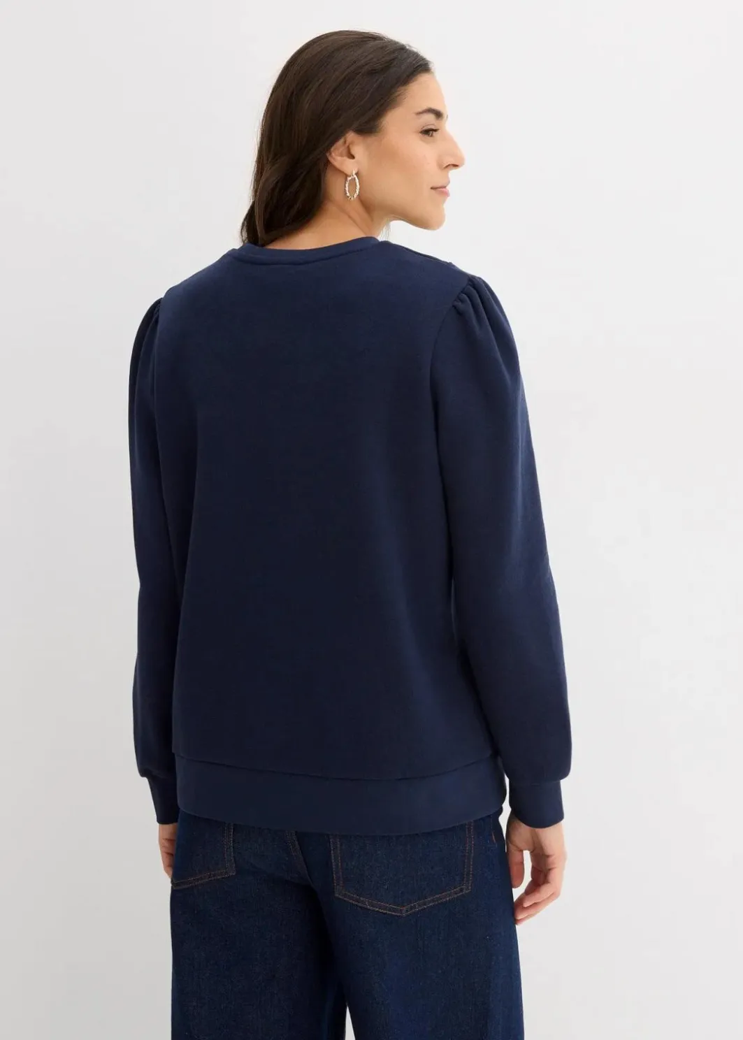 Clearance Sweatshirt mit Stickerei aus Baumwoll-Mix Damen Sweat|Bekleidung·Blusen & Tuniken