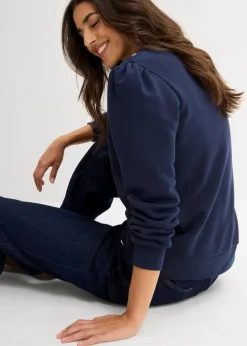 Clearance Sweatshirt mit Stickerei aus Baumwoll-Mix Damen Sweat|Bekleidung·Blusen & Tuniken