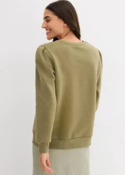 Damen bonprix Bekleidung·Blusen & Tuniken|Sweat|Sweatshirt mit Stickerei aus Baumwoll-Mix