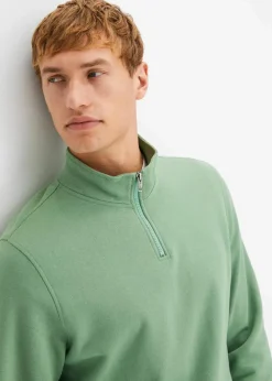 Hot Sweatshirt mit Troyerkragen Herren Große Größen|Basics