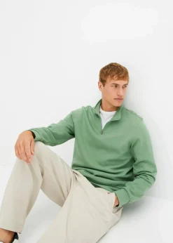 Hot Sweatshirt mit Troyerkragen Herren Große Größen|Basics