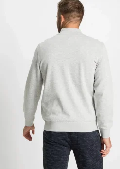 Outlet Sweatshirt mit Troyerkragen Herren Sweat|Sportbekleidung