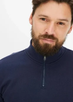 Sale Sweatshirt mit Troyerkragen Herren Sweat|Sportbekleidung