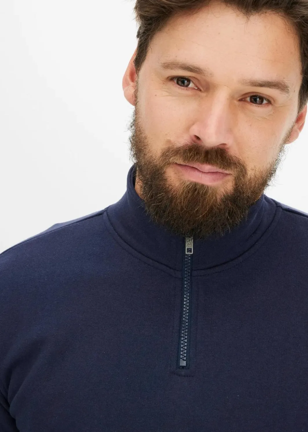 Sale Sweatshirt mit Troyerkragen Herren Sweat|Sportbekleidung