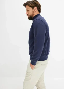 Sale Sweatshirt mit Troyerkragen Herren Sweat|Sportbekleidung