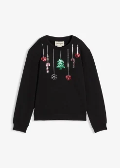 Outlet Sweatshirt mit Weihnachtsmotiv aus reiner Bio-Baumwolle Kinder Mädchen 9-16 Jahre·Sweat & Strick|Mädchen 2-8 Jahre·Nachhaltigere Materialien