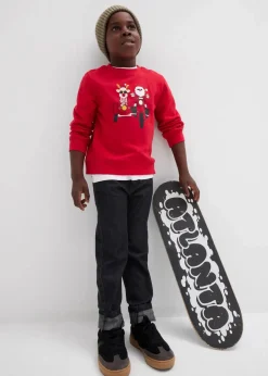 Sale Sweatshirt mit Weihnachtsmotiv aus reiner Bio-Baumwolle Kinder Jungen 2-8 Jahre·Nachhaltigere Materialien|Jungen 2-8 Jahre·Sweat & Strick