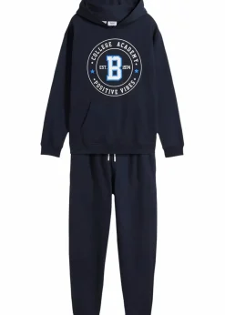 Kinder bonprix Jungen·Nachtwäsche|Mädchen·Nachtwäsche|Sweatshirt und Sweathose aus weicher Baumwolle (2-tlg.Set)