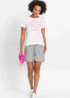 Damen bonprix Nachhaltigere Materialien|Hosen|Sweat-Shorts