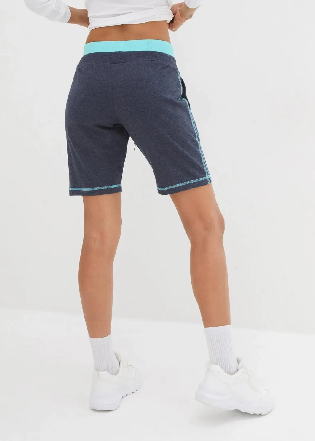 Damen bonprix Hosen|Shorts|Sweat-Shorts aus Baumwoll-Mix