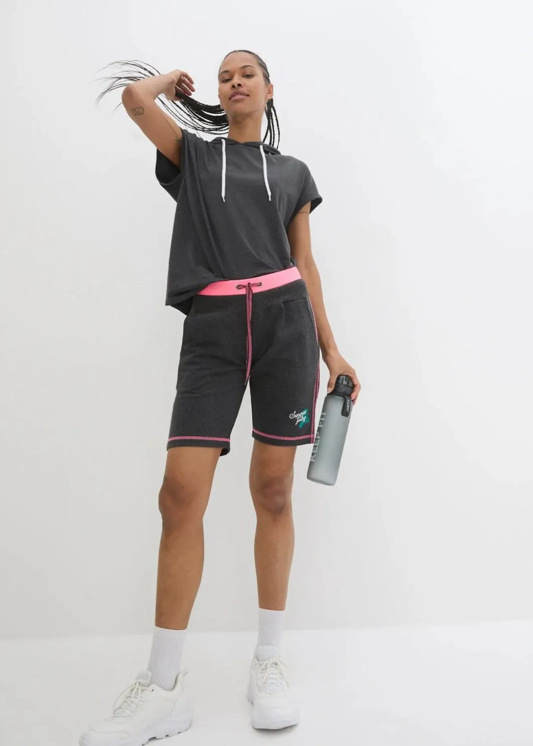 Damen bonprix Mix & Match|Strandmode|Sweat-Shorts aus Baumwoll-Mix