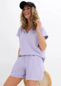Damen bonprix Nachhaltigere Materialien|Hosen|Sweat-Shorts aus reiner Baumwolle