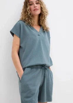 Damen bonprix Bekleidung·Outdoorbekleidung|Bekleidung·Blusen & Tuniken|Sweat-Shorts aus reiner Baumwolle