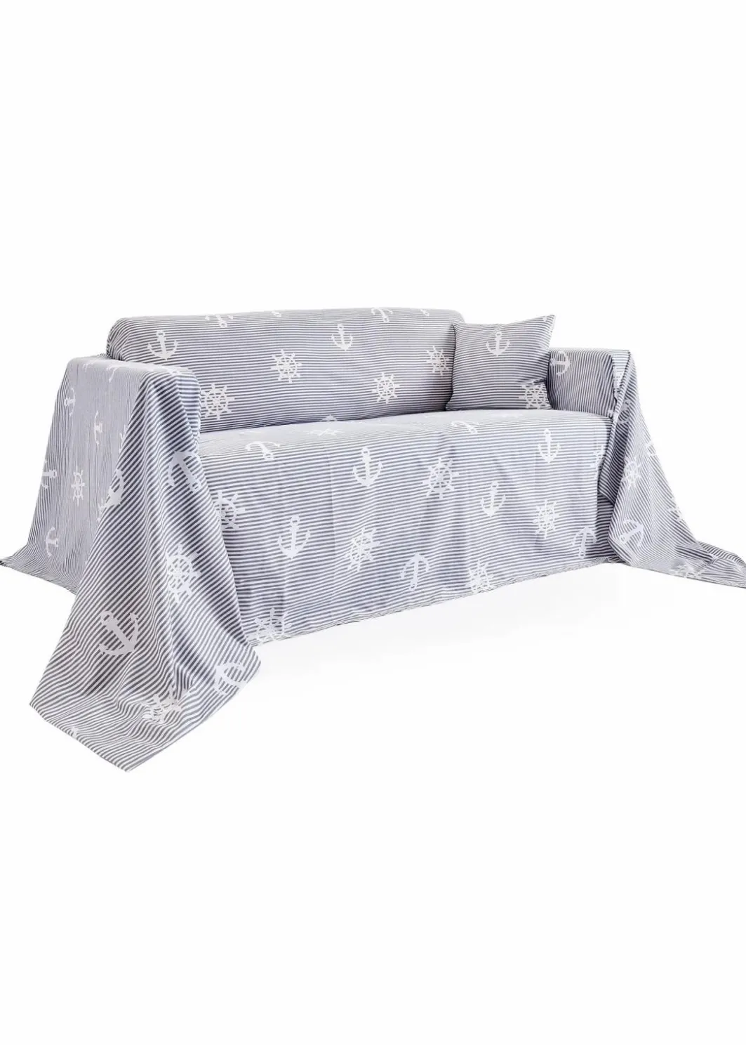 Outlet Tagesdecke mit maritimen Design Geschirr & Servieren|Hussen & Sofaüberwürfe
