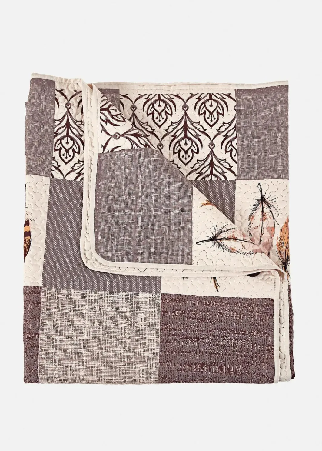 bonprix Tagesdecken & Plaids|Tagesdecken & Plaids|Tagesdecke mit Patchwork Druck