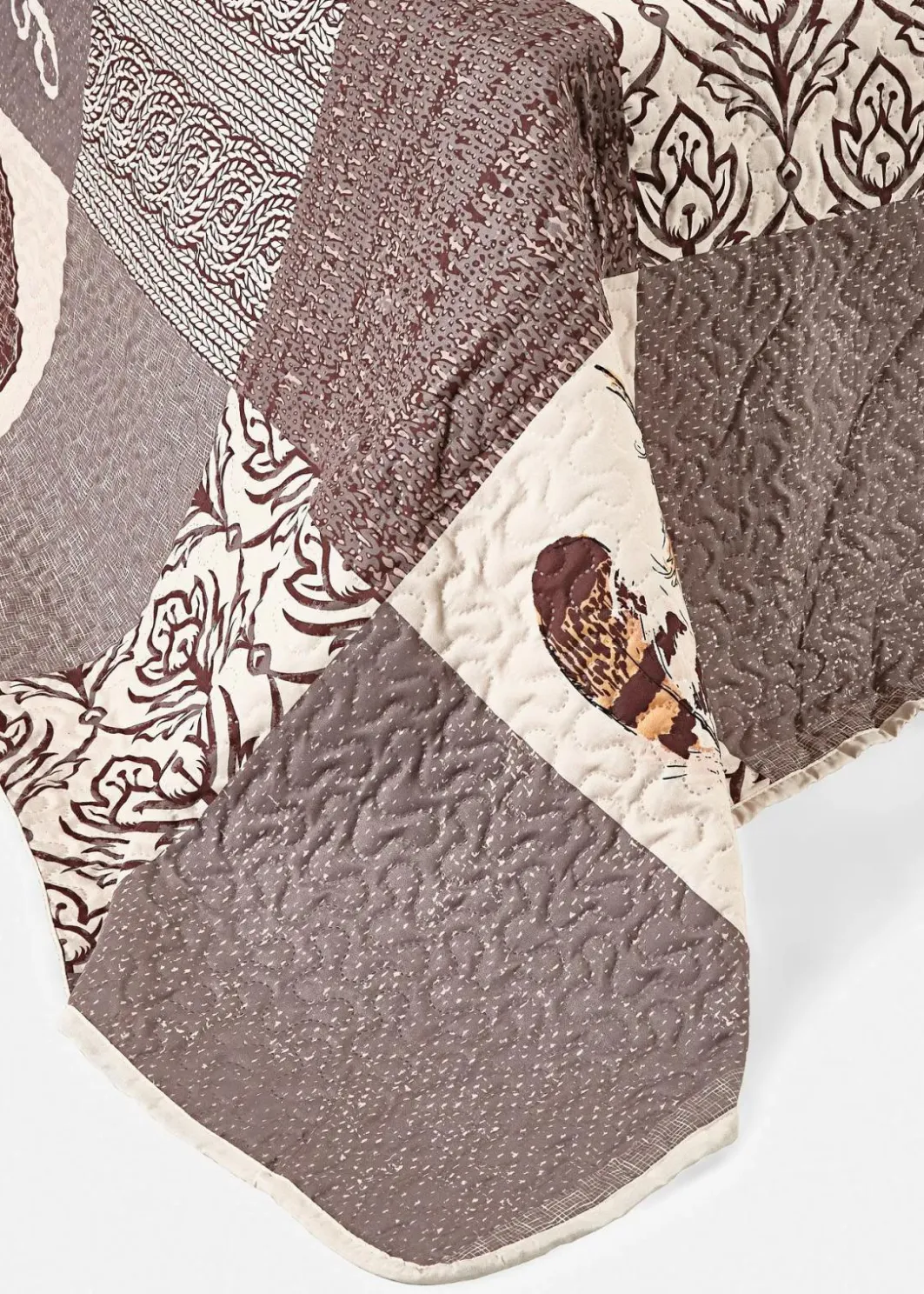 bonprix Tagesdecken & Plaids|Tagesdecken & Plaids|Tagesdecke mit Patchwork Druck