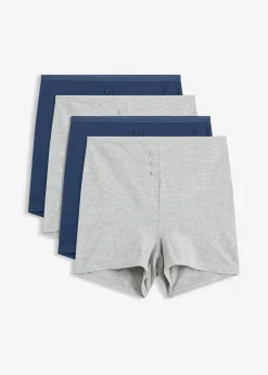 Damen bonprix Wäsche·Basics|Wäsche·Baumwollunterwäsche|Taillenboxer (4er Pack)