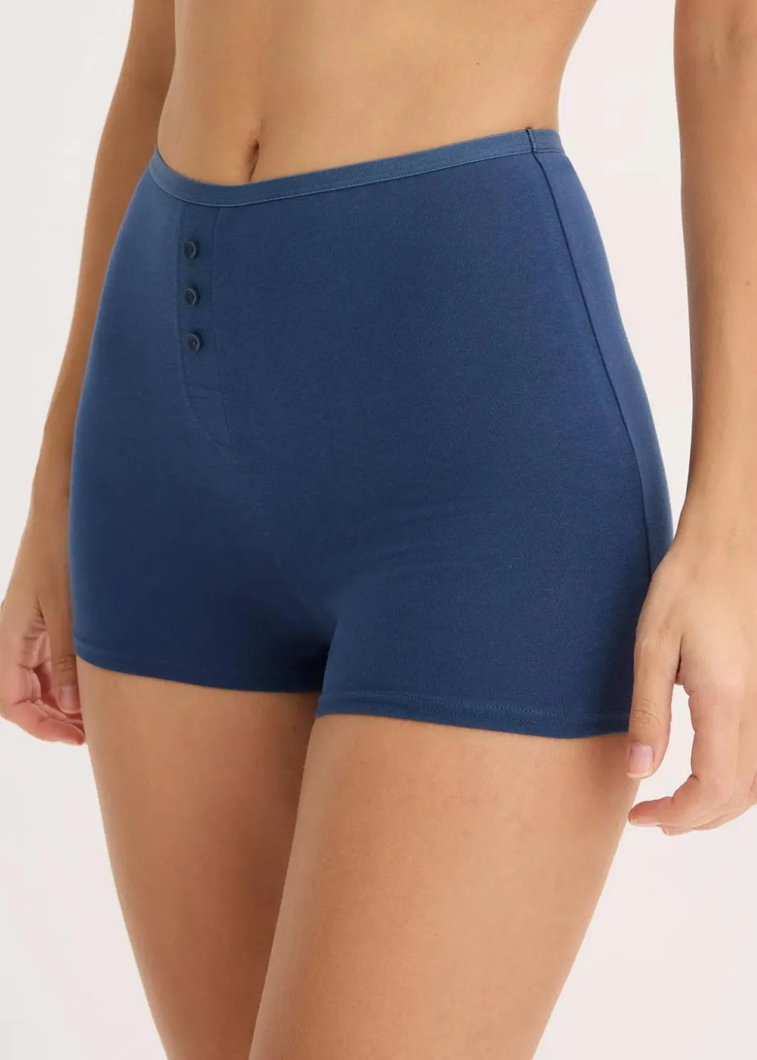 Damen bonprix Wäsche·Basics|Wäsche·Baumwollunterwäsche|Taillenboxer (4er Pack)