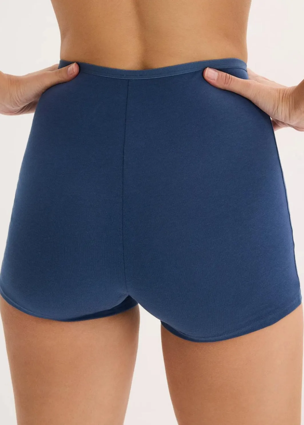 Damen bonprix Wäsche·Basics|Wäsche·Baumwollunterwäsche|Taillenboxer (4er Pack)
