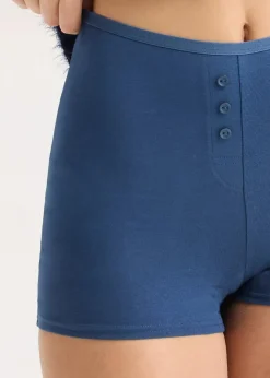 Damen bonprix Wäsche·Basics|Wäsche·Baumwollunterwäsche|Taillenboxer (4er Pack)