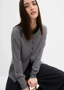 New Taillierte Strickjacke aus Viskose-Mix Damen Bekleidung·Umstandsmode|Strickmode