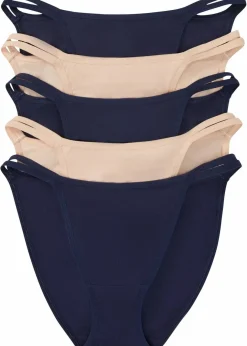 Hot Tanga Minislip mit Bio-Baumwolle (5er Pack) Damen Höschen|Baumwollunterwäsche