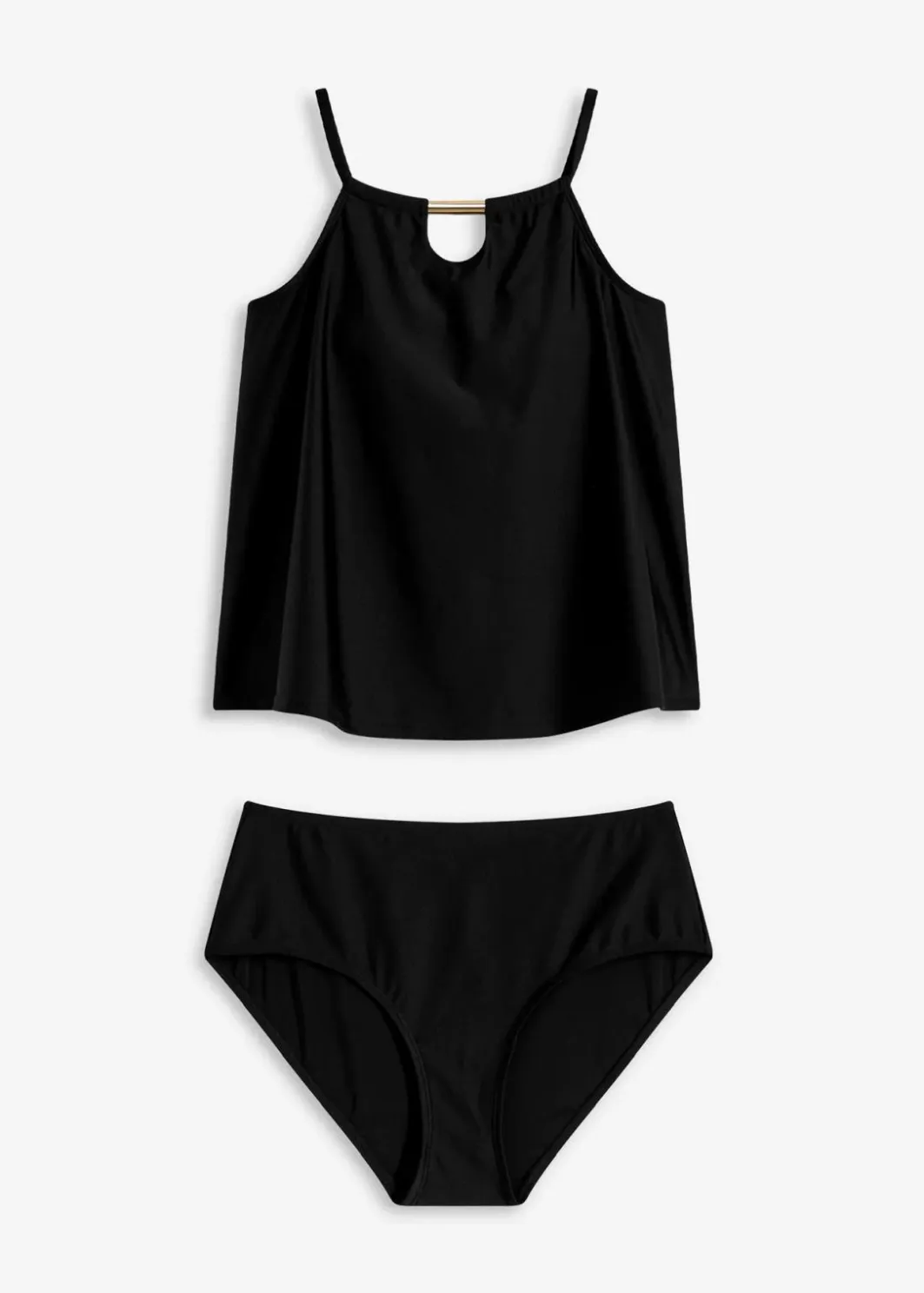 Damen bonprix Nachhaltigere Materialien|Tankinis|Tankini mit Cut-Out am Ausschnitt (2-tlg.Set)
