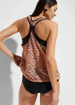 Damen bonprix Bademode·Tankinis|Tankinis|Tankini mit elastischer Spitze (2-tlg. Set)