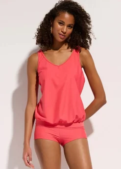 Damen bonprix Nachhaltigere Materialien|Sport Bademode|Tankini schnelltrocknend (2-tlg. Set)
