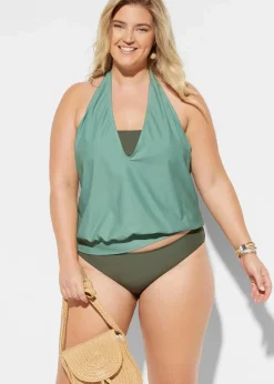 Damen bonprix Nachhaltigere Materialien|Tankinis|Tankini (3-tlg. Set)