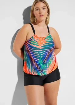 Damen bonprix Nachhaltigere Materialien|Bedeckende Bademode|Tankini (2-tlg. Set)