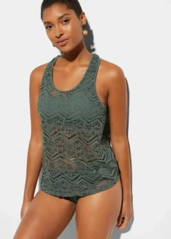 Damen bonprix Nachhaltigere Materialien|Tankinis|Tankini (2-tlg. Set) aus Spitze