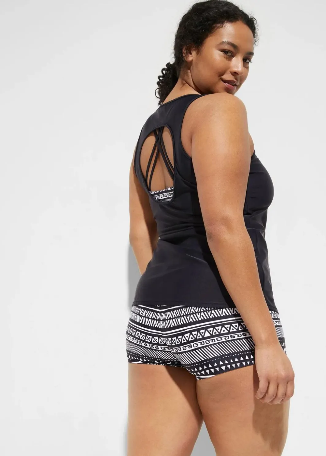 Sale Tankini (3-tlg. Set) mit Bustier-Bikinioberteil Damen Nachhaltigere Materialien|Bedeckende Bademode