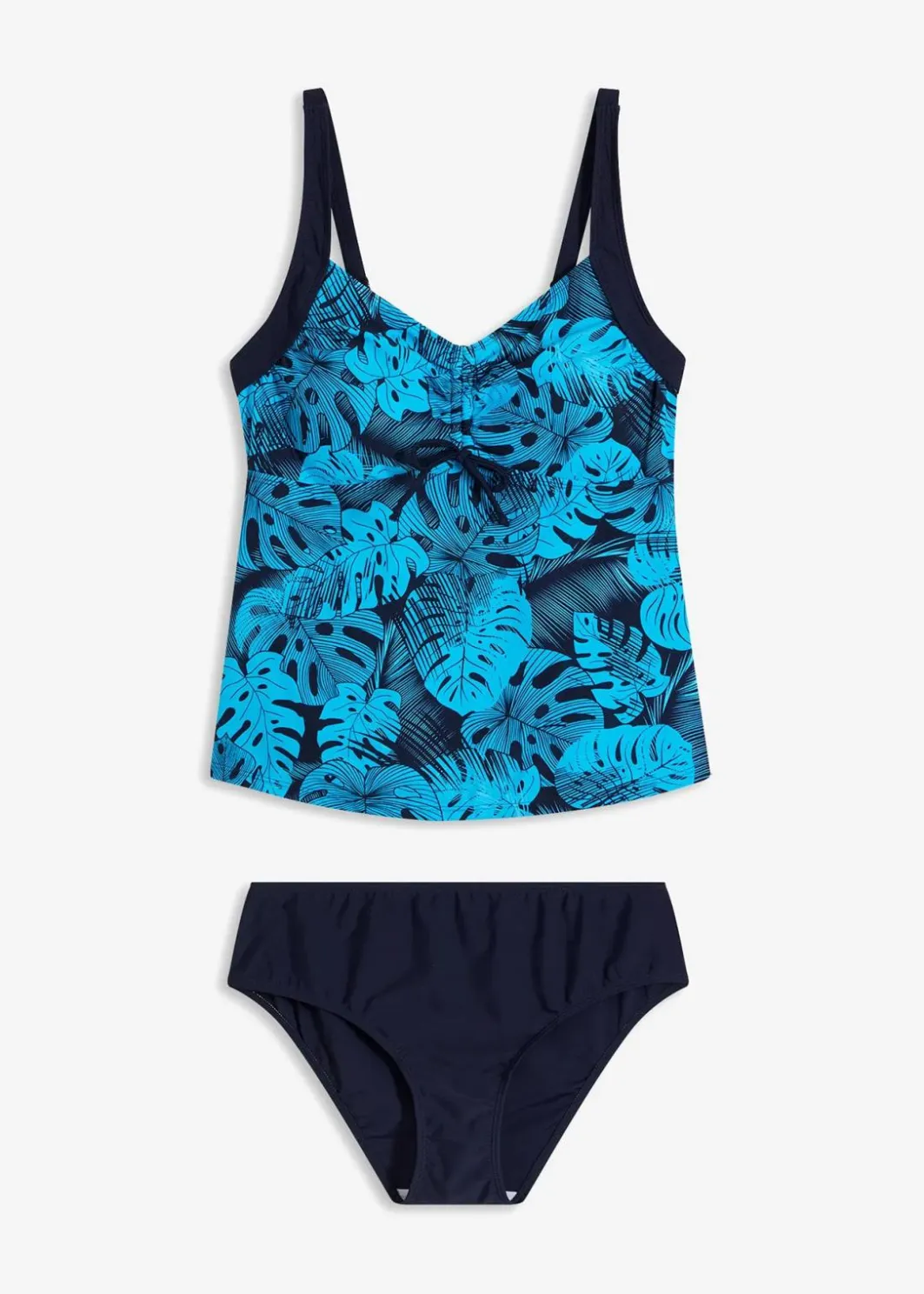 Damen bonprix Nachhaltigere Materialien|Bademode·Tankinis|Tankini (2-tlg. Set) mit Raffung