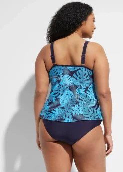Damen bonprix Nachhaltigere Materialien|Bademode·Tankinis|Tankini (2-tlg. Set) mit Raffung