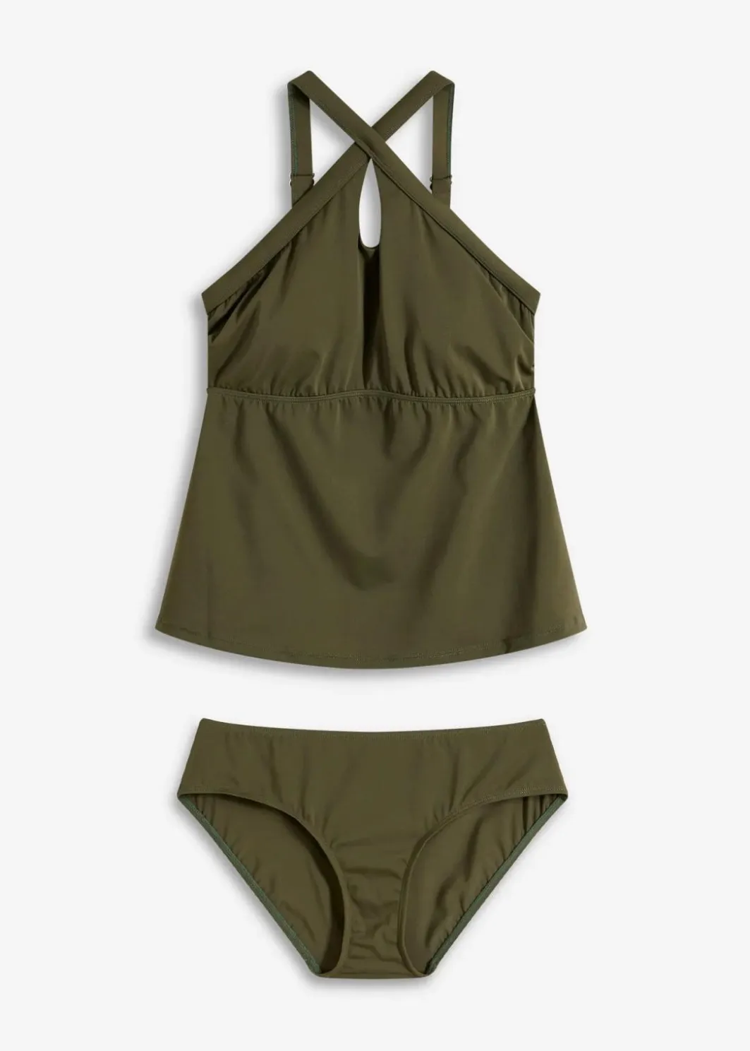 Damen bonprix Nachhaltigere Materialien|Bademode·Tankinis|Tankini (2-tlg.Set) mit gekreuzten Trägern