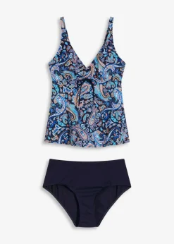 Damen bonprix Nachhaltigere Materialien|Tankinis|Tankini (2-tlg.Set) mit kleiner Schnürung