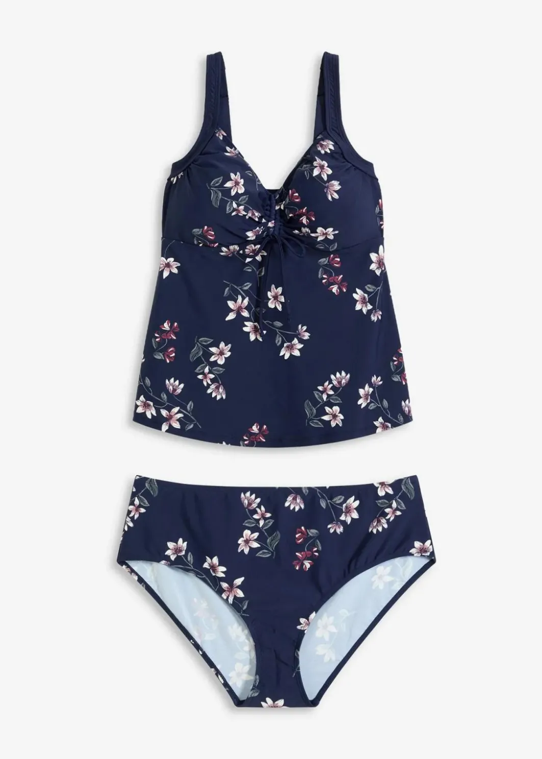 Damen bonprix Nachhaltigere Materialien|Tankinis|Tankini (2-tlg.Set) mit Raffung