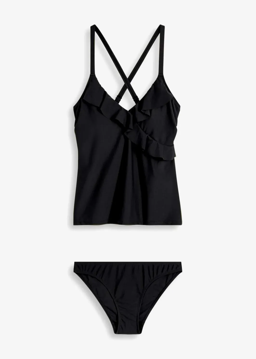 Damen bonprix Nachhaltigere Materialien|Tankinis|Tankini (2-tlg.Set) mit Volant